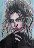 WITCHING HOUR - Original Painting - 29.7cm (W) x 42cm (H) x 0.1cm (D) - Watercolour on Paper