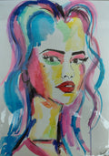 GIRLS NIGHT - Original Painting - 29.7cm (W) x 42cm (H) x 0.1cm (D) - Watercolour on Paper