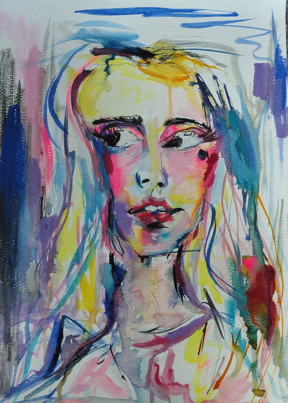 DIARY ENTRY - Original Painting - 29.7cm (W) x 42cm (H) x 0.1cm (D) - Watercolour on Paper