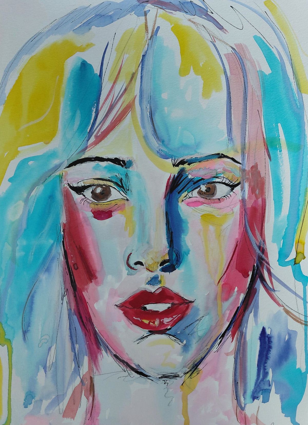 FUNHOUSE - Original Painting - 29.7cm (W) x 42cm (H) x 0.1cm (D) - Watercolour on Paper