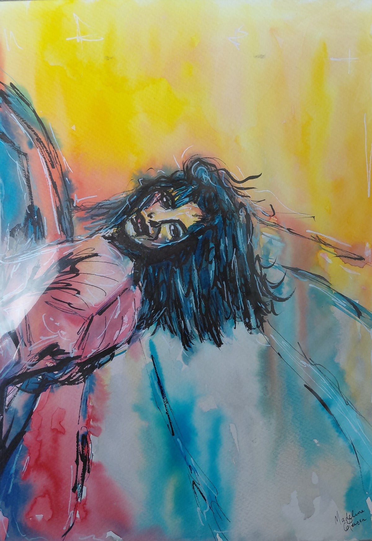 JUST VIBING - Original Painting - A4 - Watercolour on Paper