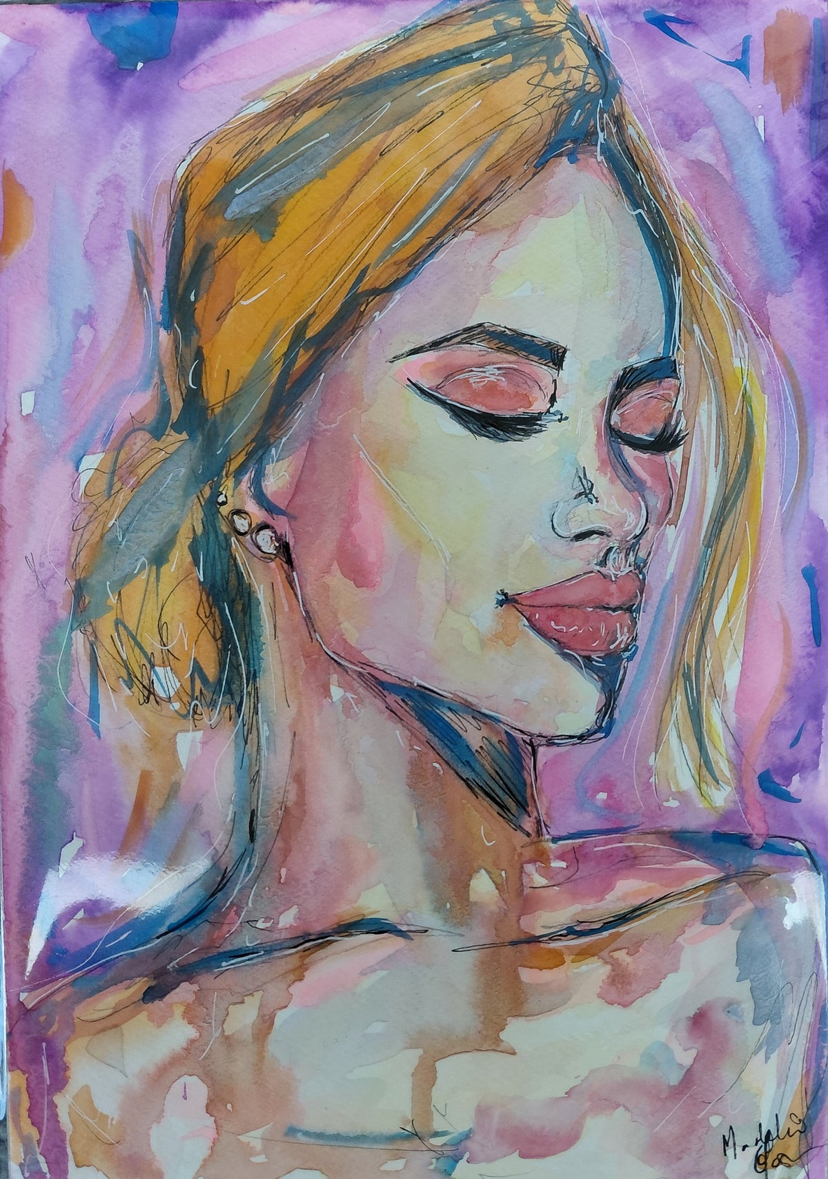 PRINCESS - Original Painting - A4 - Watercolour on Paper