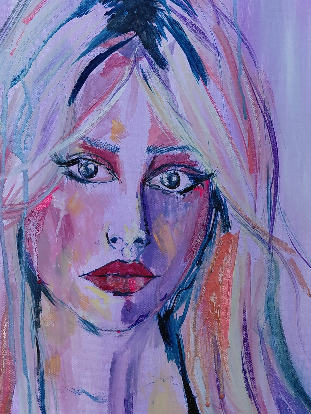 BOSSY - Original Painting - 45cm (W) x 60cm (H) x 1cm (D) - Mixed Media on Canvas
