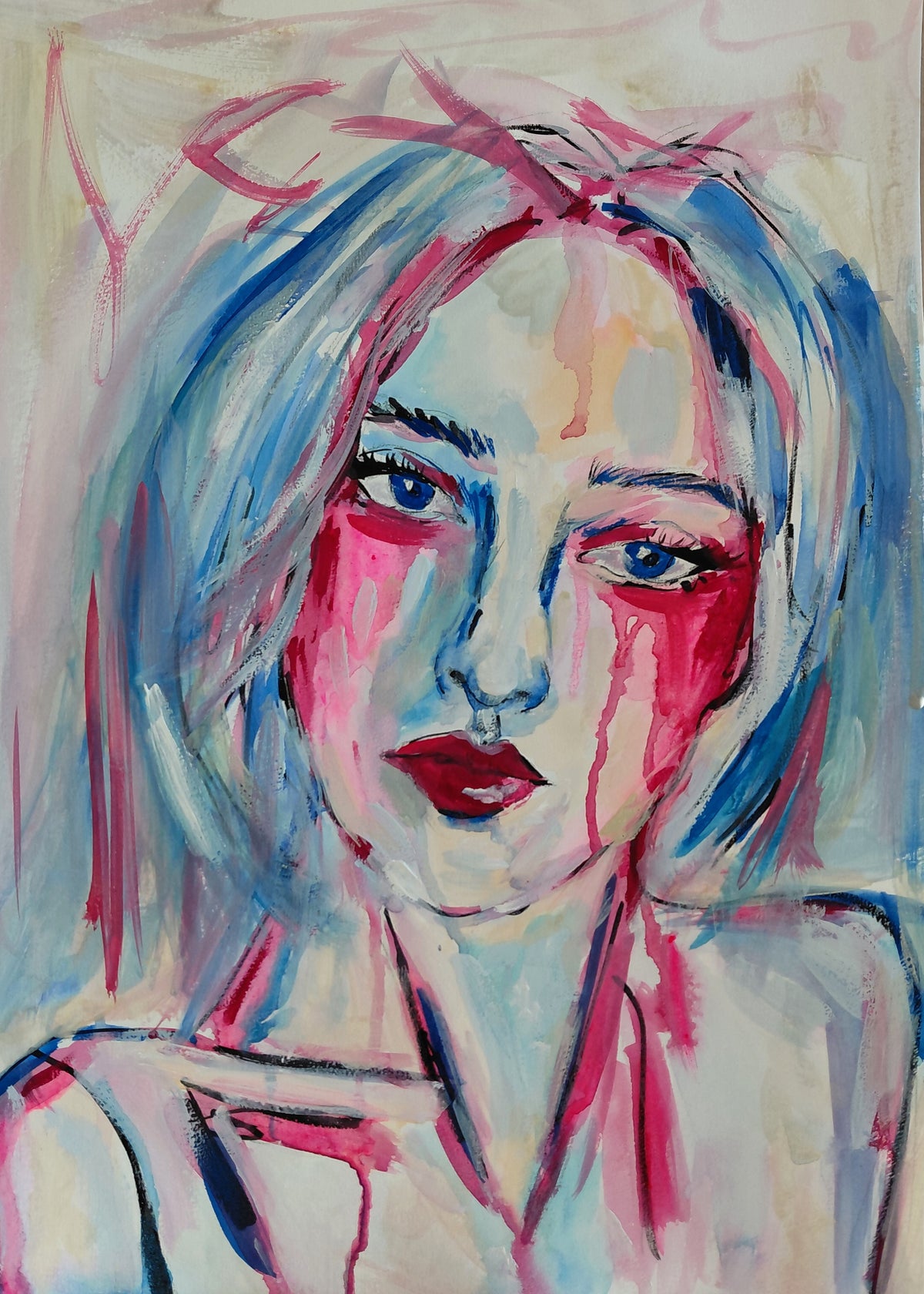 FRENZY - Original Painting - 29.7cm (W) x 42cm (H) x 0.1cm (D) - Watercolour on Paper