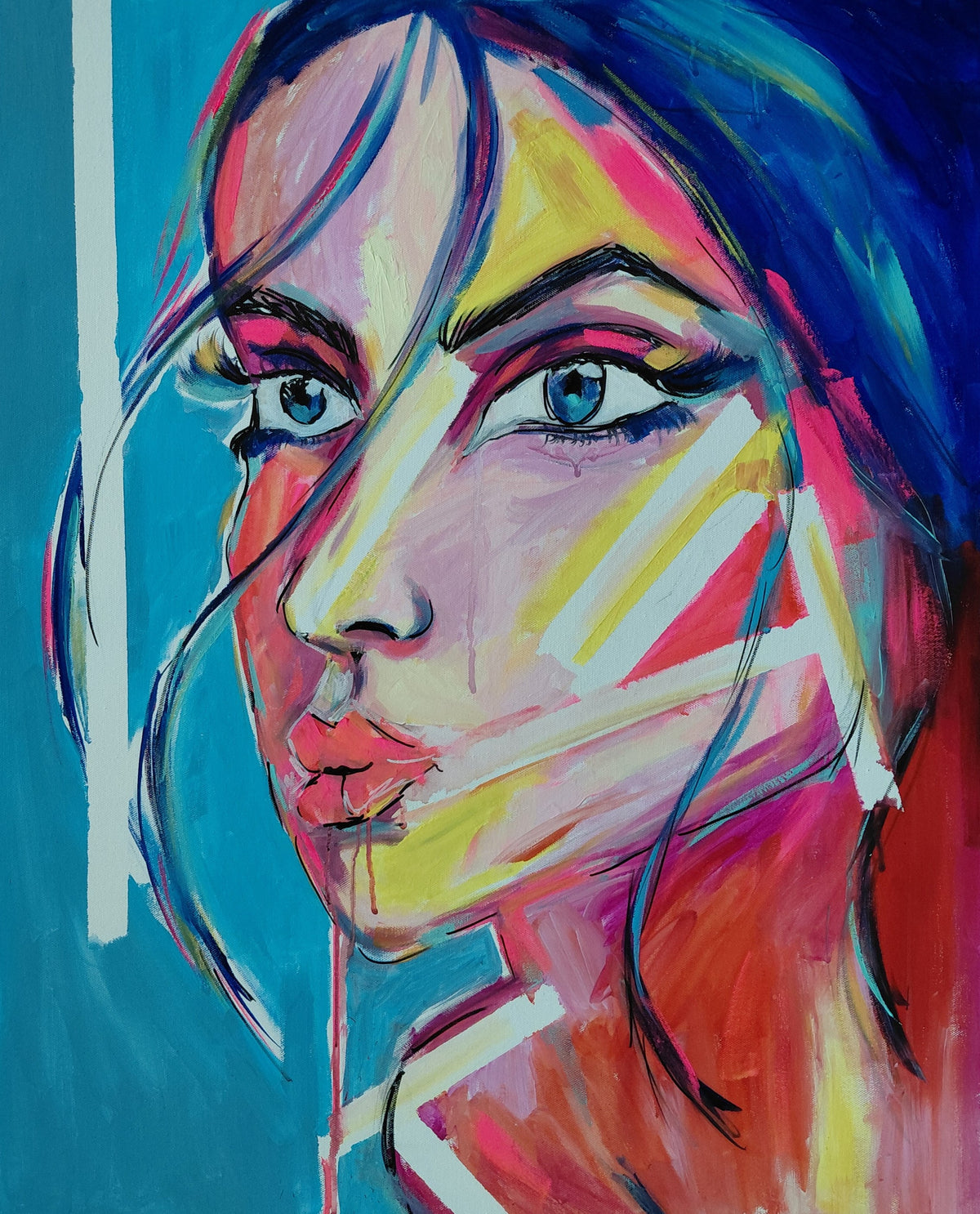 Daydream State Of Mind - Original Painting - 61cm (W) x 76cm (H) x 1cm (D) - Gouache on Canvas