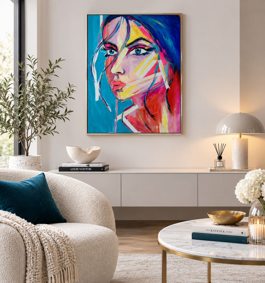 Daydream State Of Mind - Original Painting - 61cm (W) x 76cm (H) x 1cm (D) - Gouache on Canvas