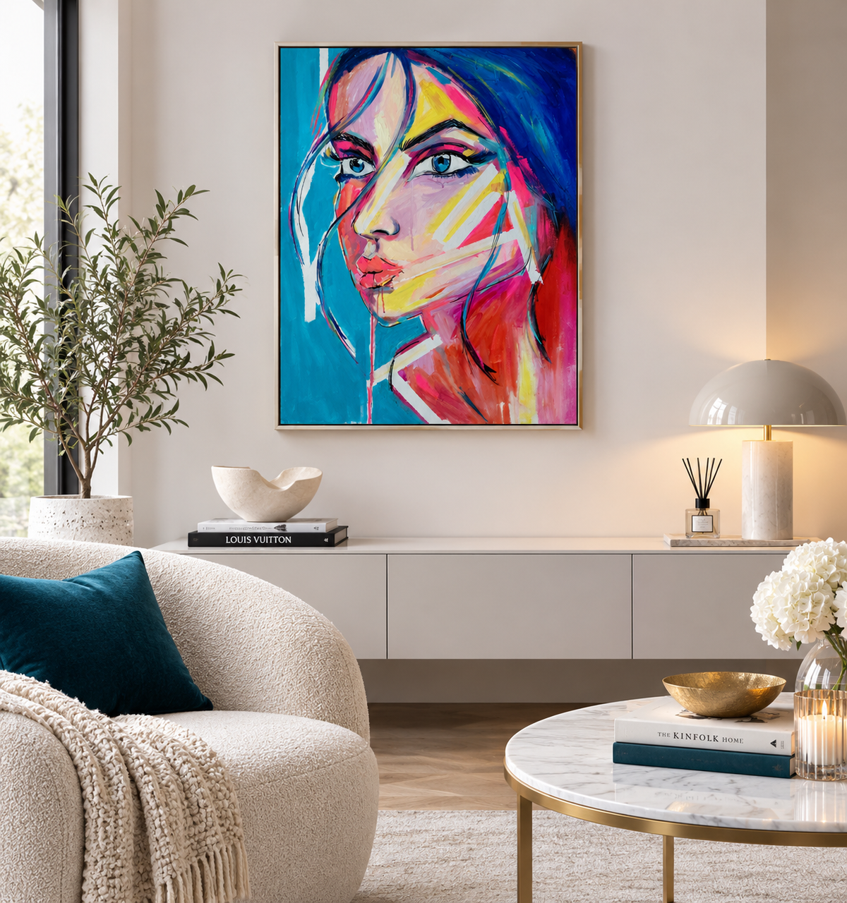 Daydream State Of Mind - Original Painting - 61cm (W) x 76cm (H) x 1cm (D) - Gouache on Canvas