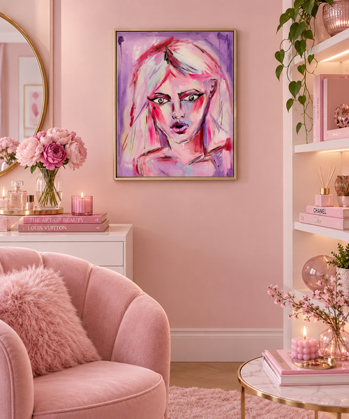 DOLLY - Original Painting - 40.5cm (W) x 50.5cm (H) x 1cm (D) - Gouache on Canvas