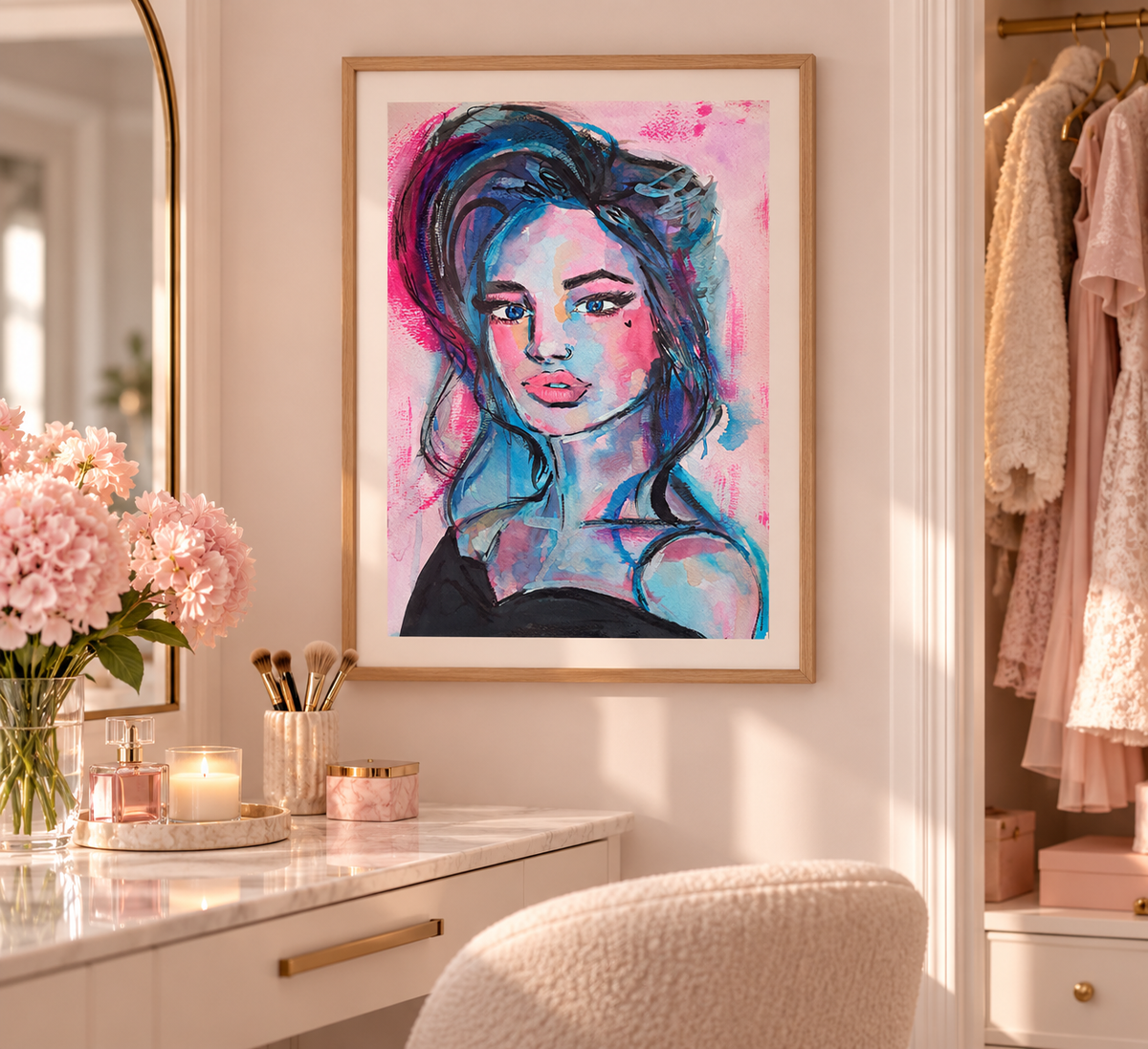 DATE NIGHT - Original Painting - 29.7cm (W) x 42cm (H) x 0.1cm (D) - Watercolour on Paper